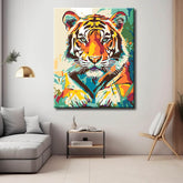 Malen nach Zahlen Bunter Tiger Kunstbild